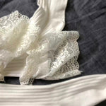 Get trendy with [Basic] Angelic Cloud Lace Cotton Over-knee socks - Stocking available at Peiliee Shop. Grab yours for $7.90 today!