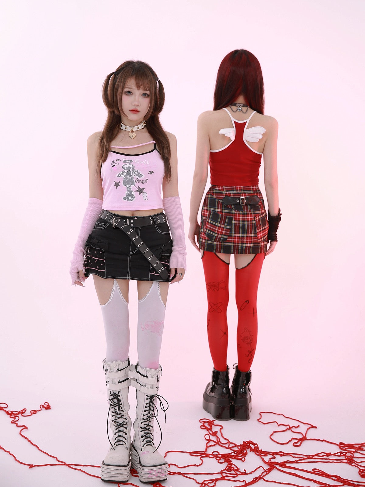 Get trendy with [Evil tooth] Angel besties wing crop top - Shirts & Tops available at Peiliee Shop. Grab yours for $39.90 today!