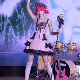 Get trendy with Cyber Punk Evil Idol Dress Set -  available at Peiliee Shop. Grab yours for $109 today!
