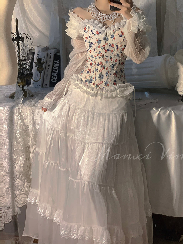 Rose Girl Floral Corset MANXI - Premium Corset from MANXI VINTAGE - Just $69.90! Shop now at Peiliee Shop