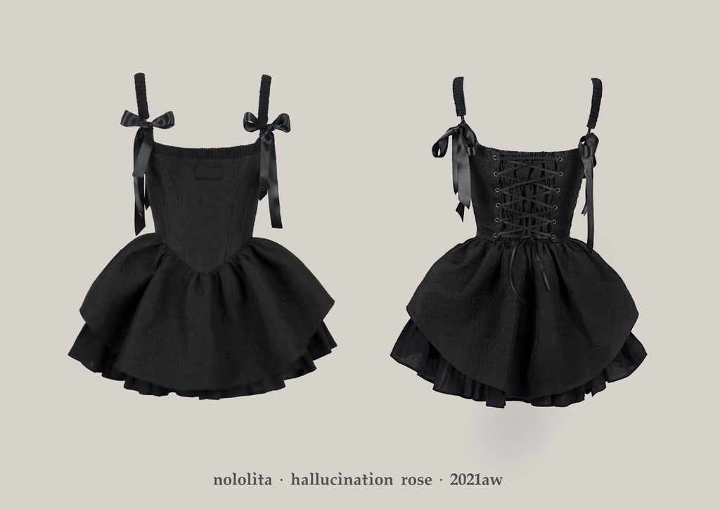 Get trendy with Nololita Hallucination Rose Dress Set - Dress available at Peiliee Shop. Grab yours for $79.90 today!