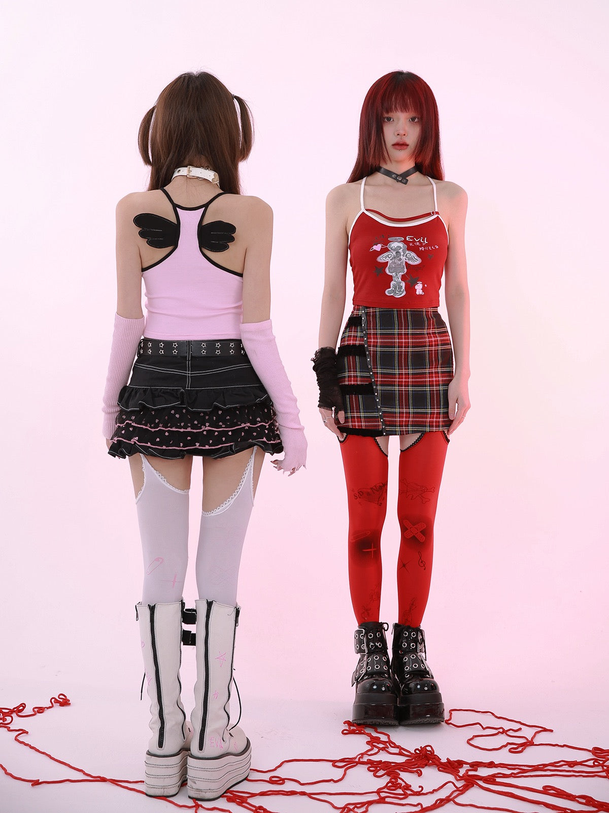 Get trendy with [Evil tooth] Angel besties wing crop top - Shirts & Tops available at Peiliee Shop. Grab yours for $39.90 today!