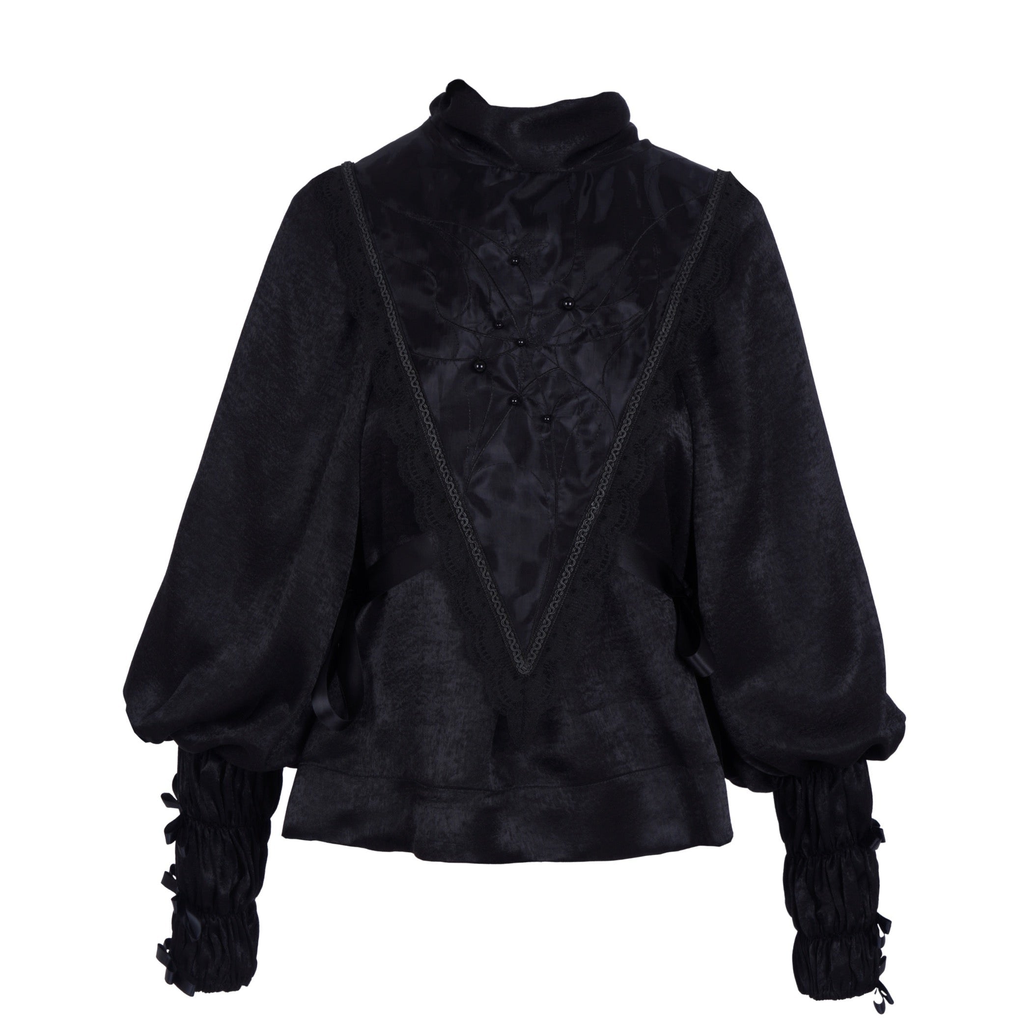Get trendy with [Nololita Pre-order] After Rain Gothic Set with satin shirt and skirt -  available at Peiliee Shop. Grab yours for $42 today!