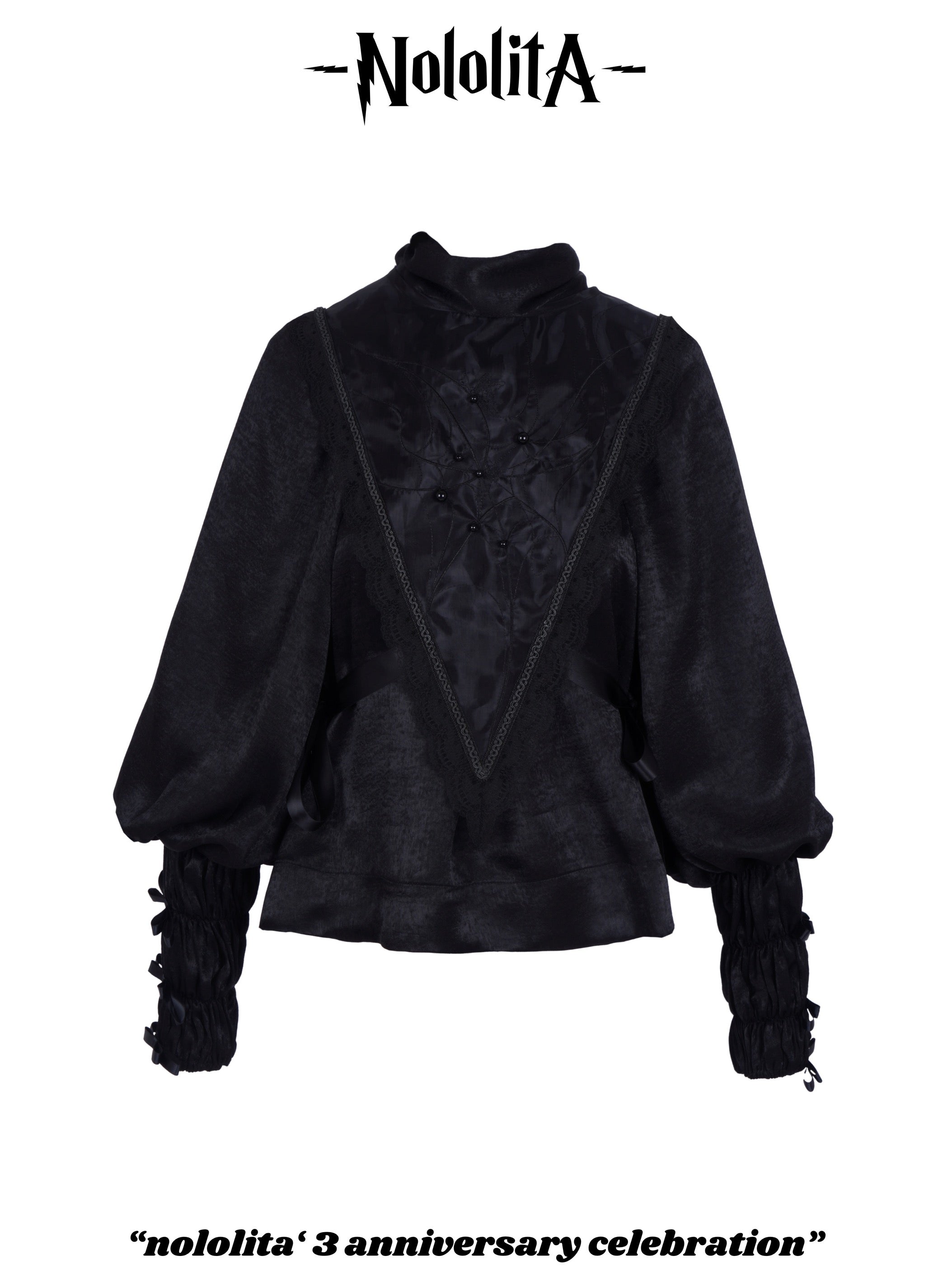 Get trendy with [Nololita Pre-order] After Rain Gothic Set with satin shirt and skirt -  available at Peiliee Shop. Grab yours for $42 today!