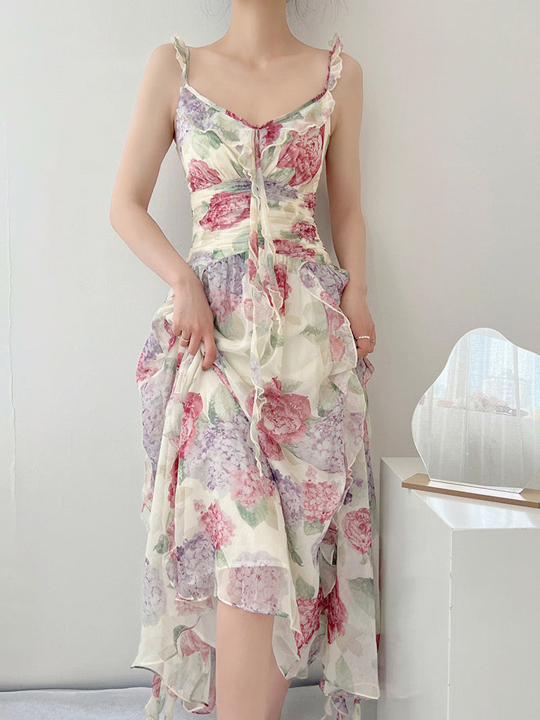 Get trendy with Flower Fairy Floral Dress - Dresses available at Peiliee Shop. Grab yours for $48 today!