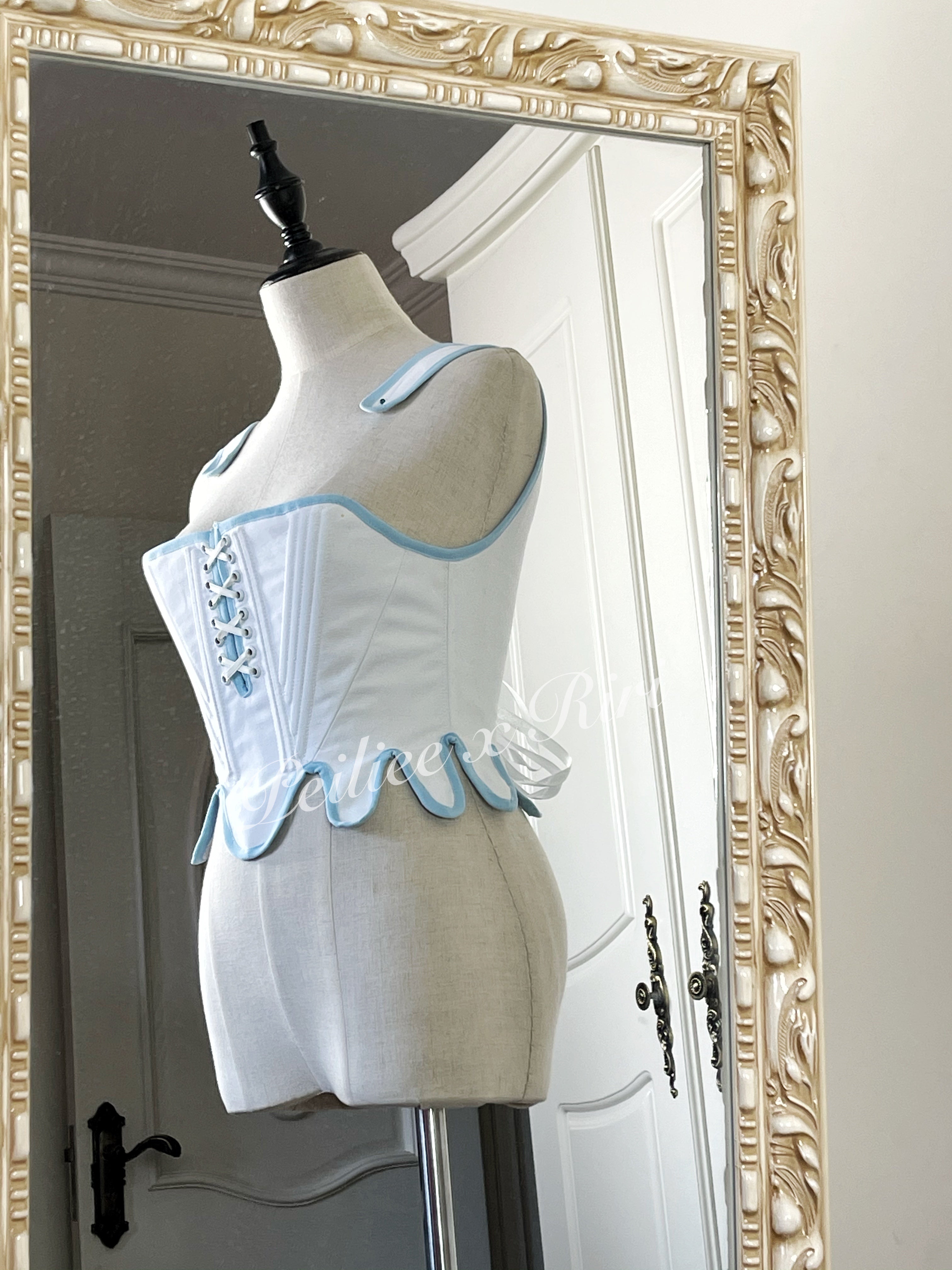 Get trendy with [Handmade] Snow Angel Corset -  available at Peiliee Shop. Grab yours for $79.90 today!