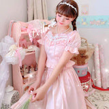 Get trendy with [Peiliee Design 5 years anniversary] Sakura Soft Satin Dress Set - Dresses available at Peiliee Shop. Grab yours for $45 today!