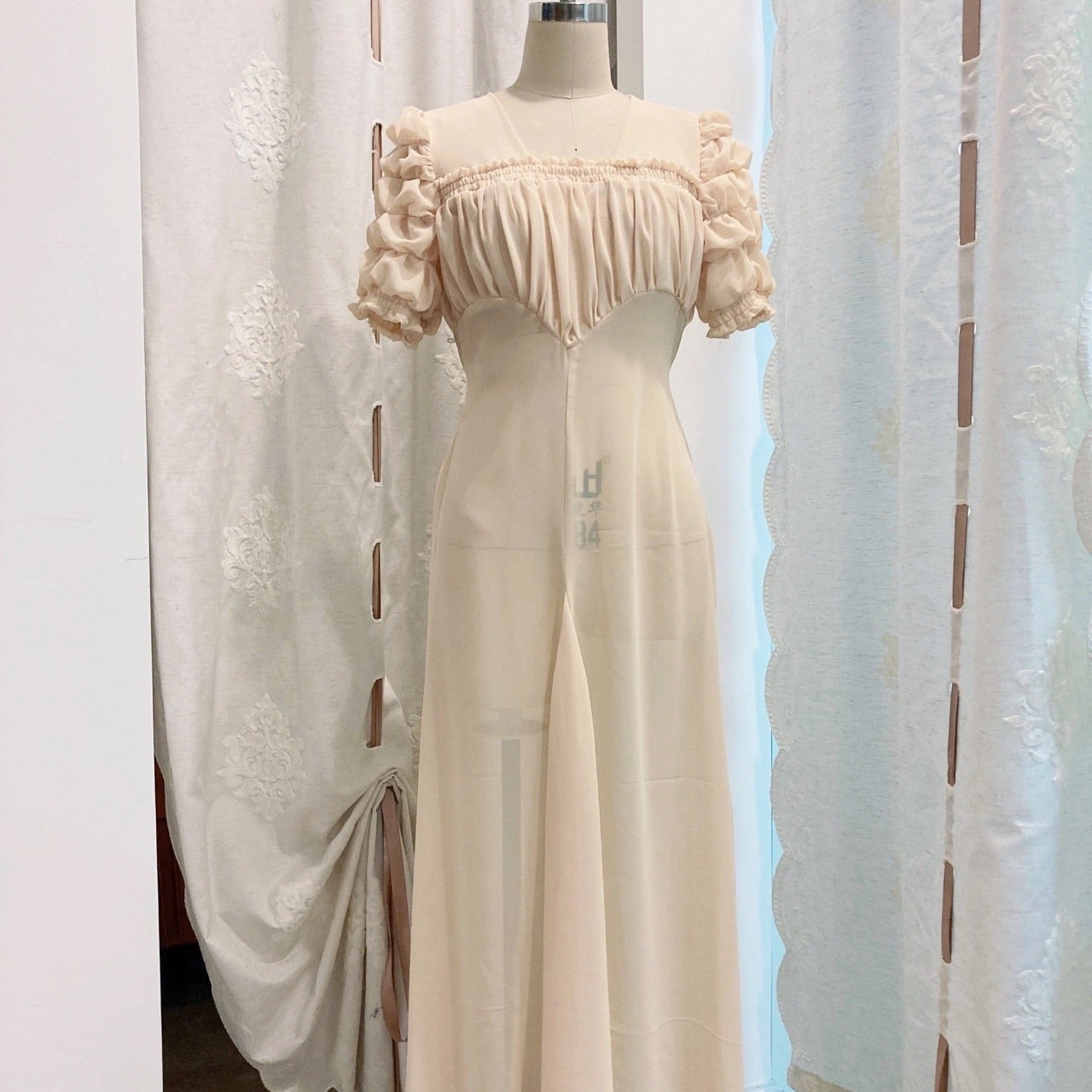 Get trendy with [Customized] Angelic Garden Vintage Gown Dress - Dress available at Peiliee Shop. Grab yours for $95 today!