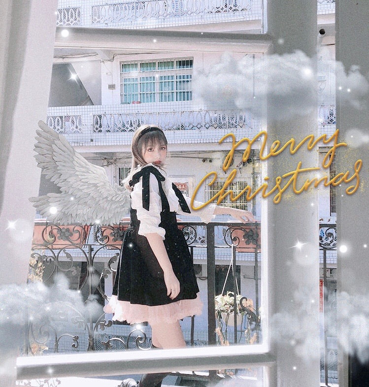 Get trendy with The girl with angel aroma velvet dress -  available at Peiliee Shop. Grab yours for $25 today!