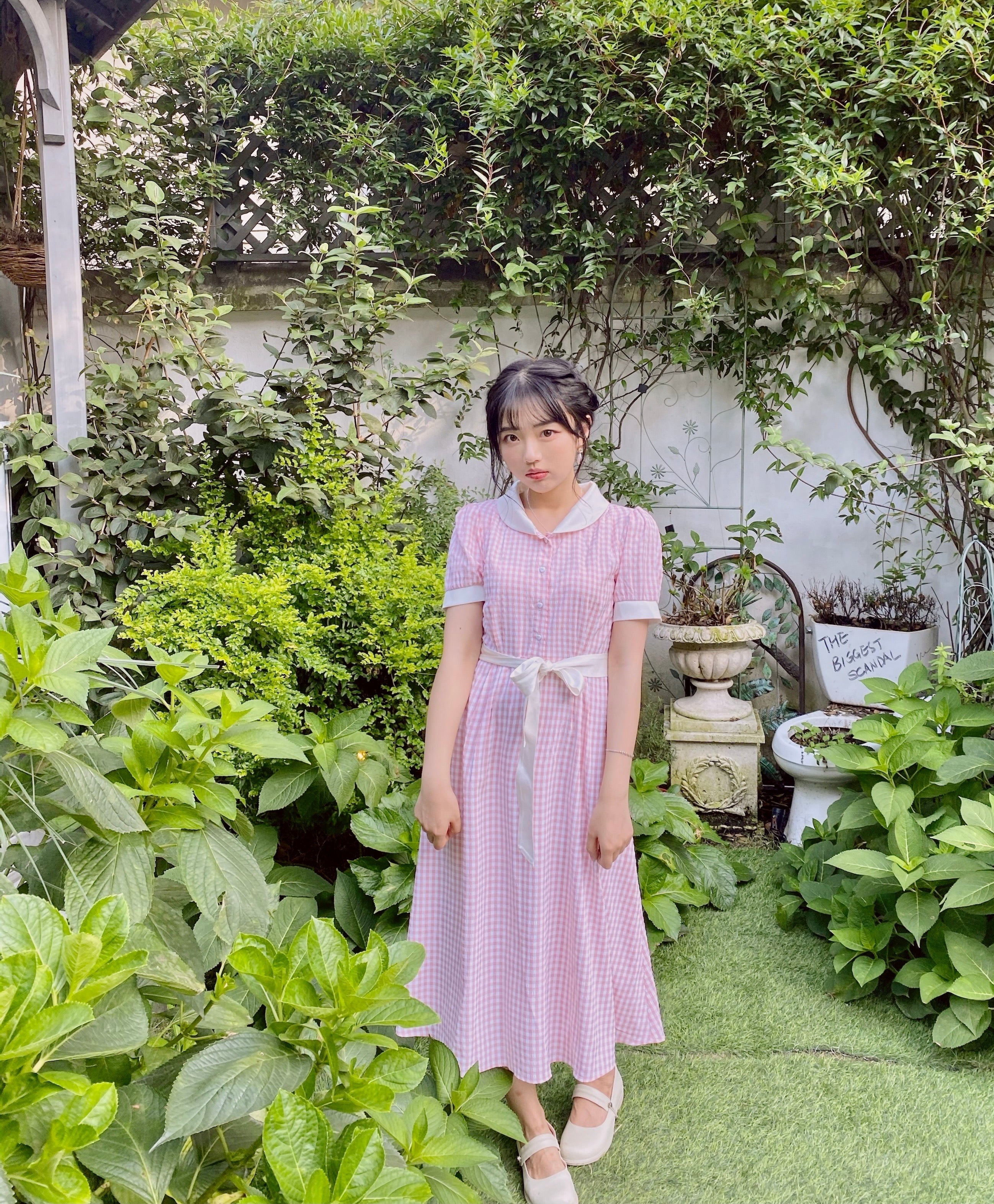 Get trendy with [Premium Selected] Arrived In Dream Land Gingham Dress (designer Rose Candy) -  available at Peiliee Shop. Grab yours for $45 today!