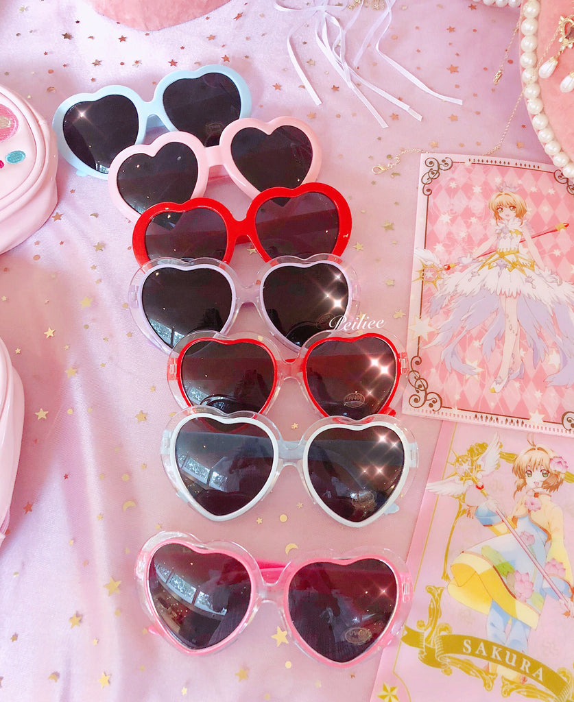 Get trendy with My Little Fairy Heart Sunglasses -  available at Peiliee Shop. Grab yours for $9.90 today!