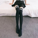 Get trendy with [Basic] Jk High School Girl OverKnees Socks -  available at Peiliee Shop. Grab yours for $8 today!