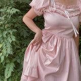 Get trendy with [Peiliee Design 5 years anniversary] Sakura Soft Satin Dress Set - Dresses available at Peiliee Shop. Grab yours for $45 today!