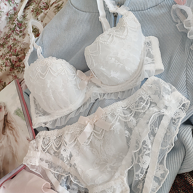 Get trendy with Angel Ribbon for stars and roses Bra Set - lingerie available at Peiliee Shop. Grab yours for $26 today!