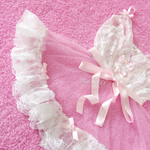 Get trendy with Handmade Angelic Poupee Peche Pink Bodysuit - physical available at Peiliee Shop. Grab yours for $45 today!