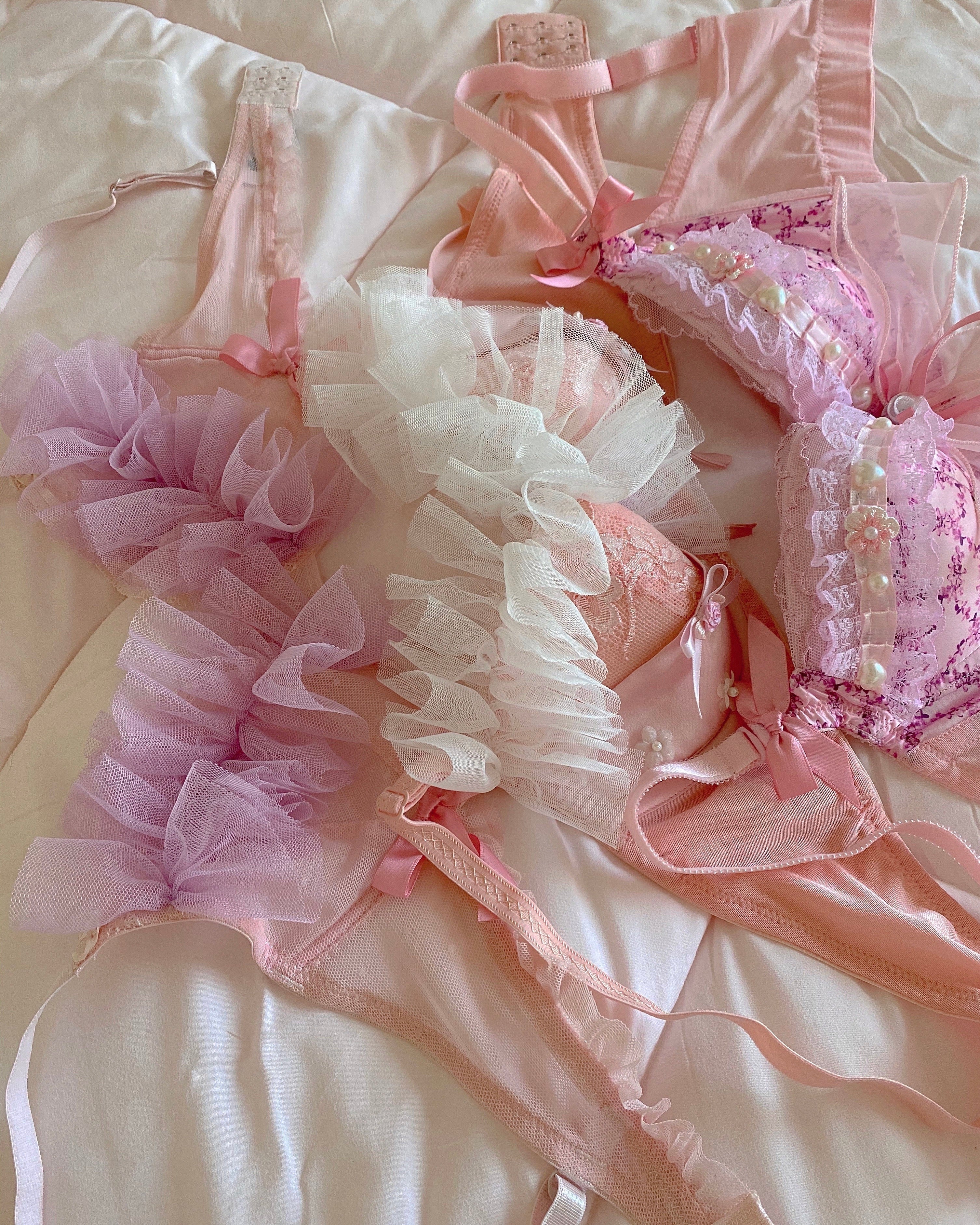 Get trendy with [Handmade Lingerie] Lavender Dream Bra -  available at Peiliee Shop. Grab yours for $32 today!