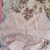 Get trendy with Angel like ribbon bra set with plus sizes - Lingerie available at Peiliee Shop. Grab yours for $29.90 today!