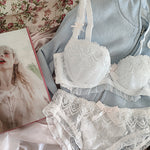 Get trendy with Angel Ribbon for stars and roses Bra Set - lingerie available at Peiliee Shop. Grab yours for $26 today!