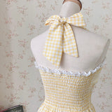 Get trendy with Sea Kissed Sailor Gingham Bodysuit Dress - Dresses available at Peiliee Shop. Grab yours for $48 today!