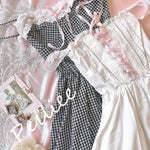 Get trendy with Ballet Dream Babydoll Ballerina gingham dress - Dress available at Peiliee Shop. Grab yours for $36 today!