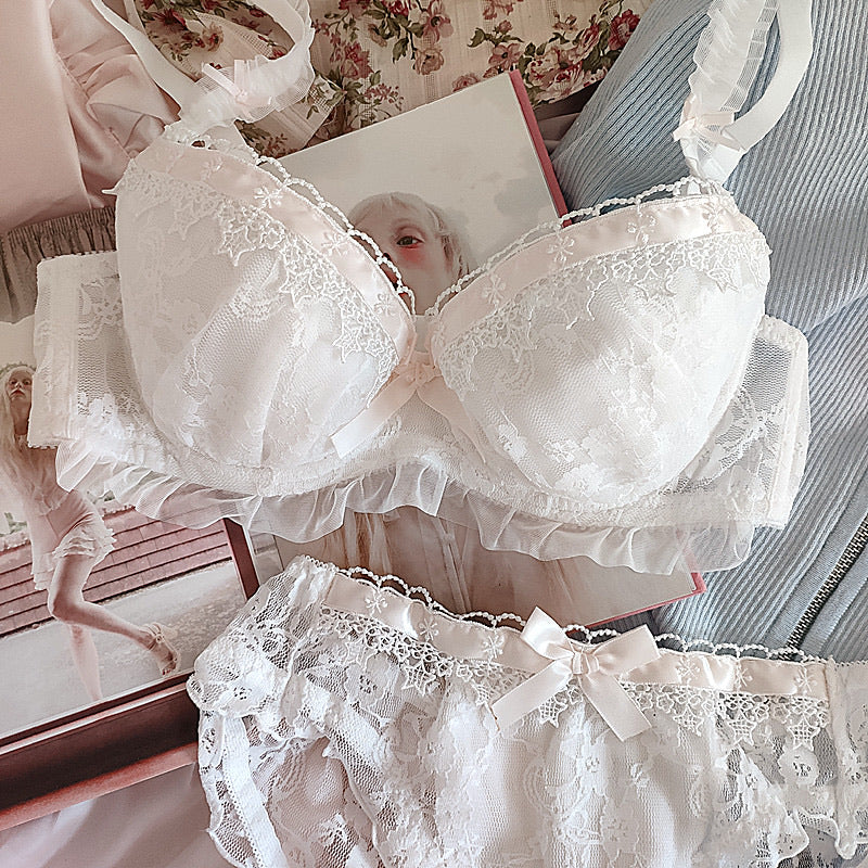 Get trendy with Angel Ribbon for stars and roses Bra Set - lingerie available at Peiliee Shop. Grab yours for $26 today!