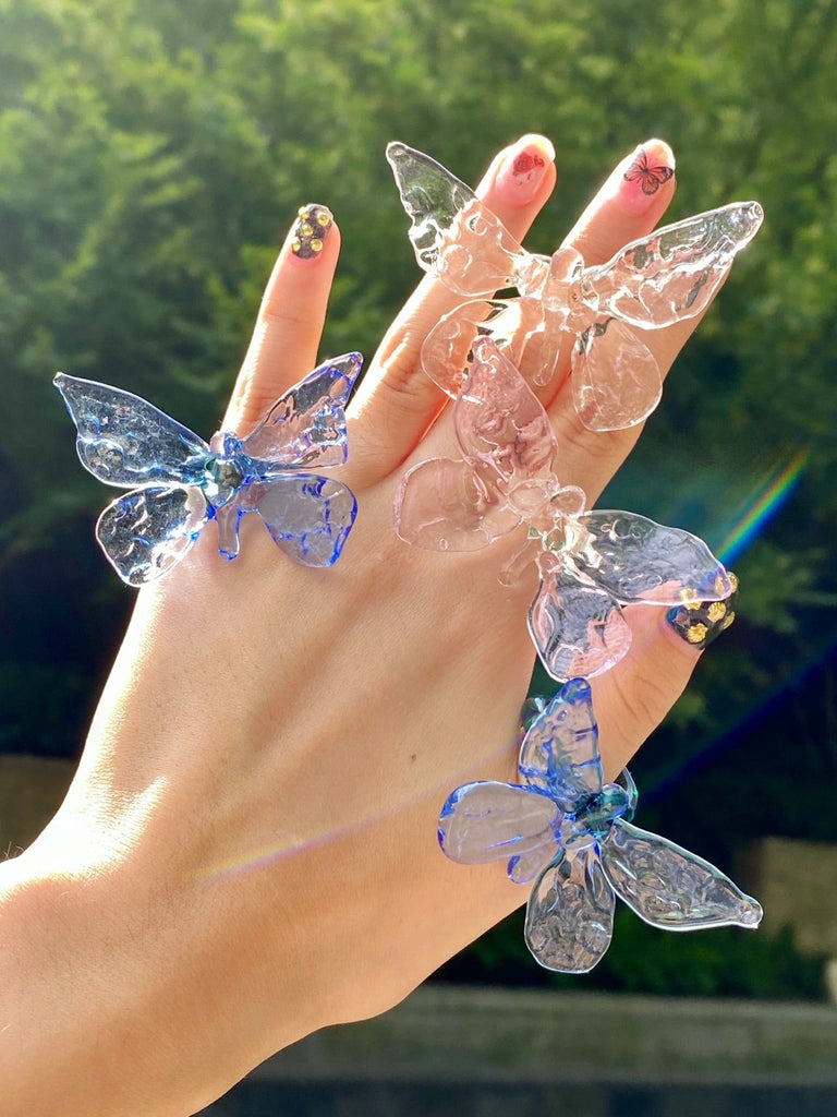 The moment of my life hand crafted glass butterfly ring - Premium  from Peiliee Shop - Just $39.90! Shop now at Peiliee Shop
