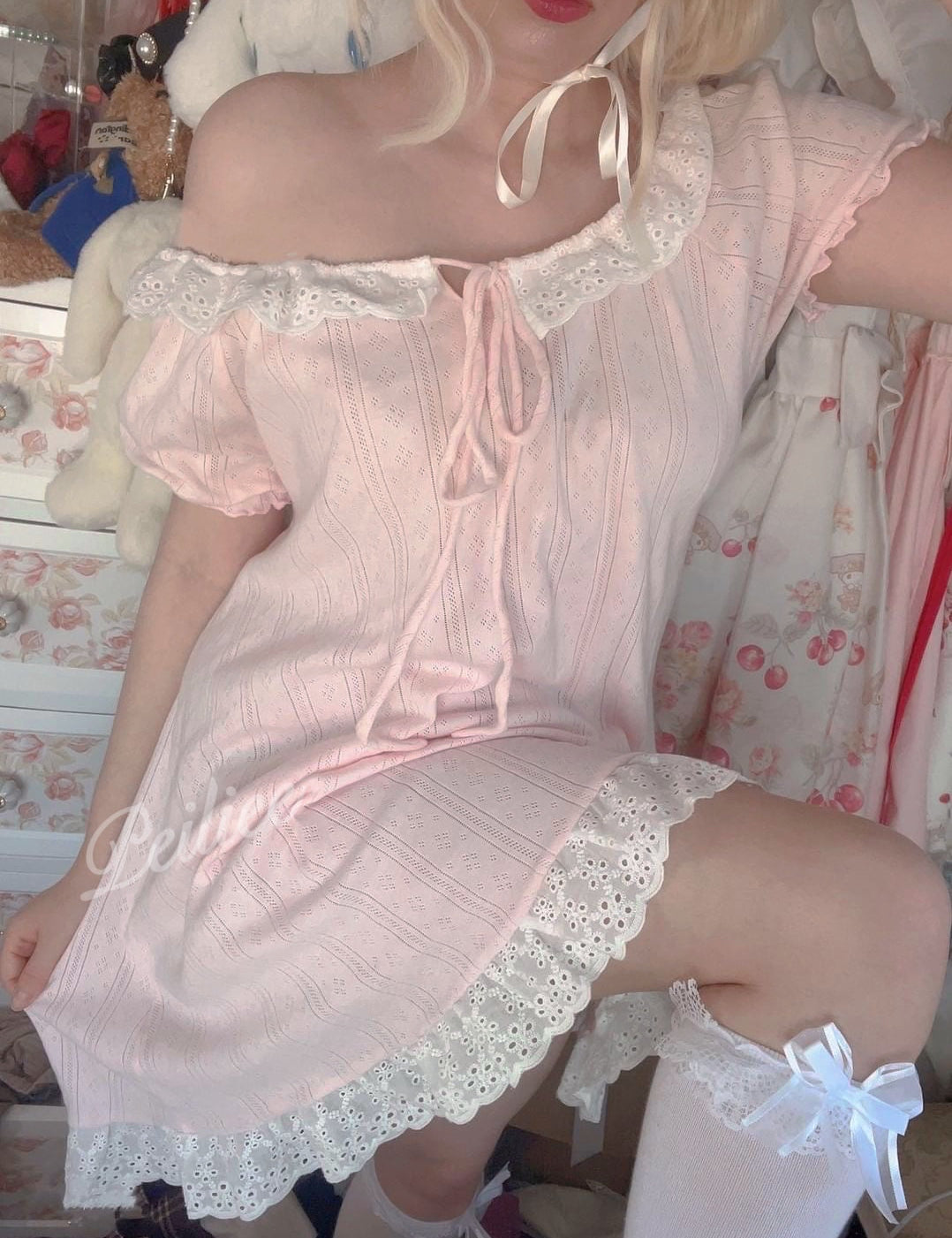 Get trendy with [Peiliee Design] Love is two hearts as one cotton sleepwear loungewear dress Christmas - Dress available at Peiliee Shop. Grab yours for $39.90 today!
