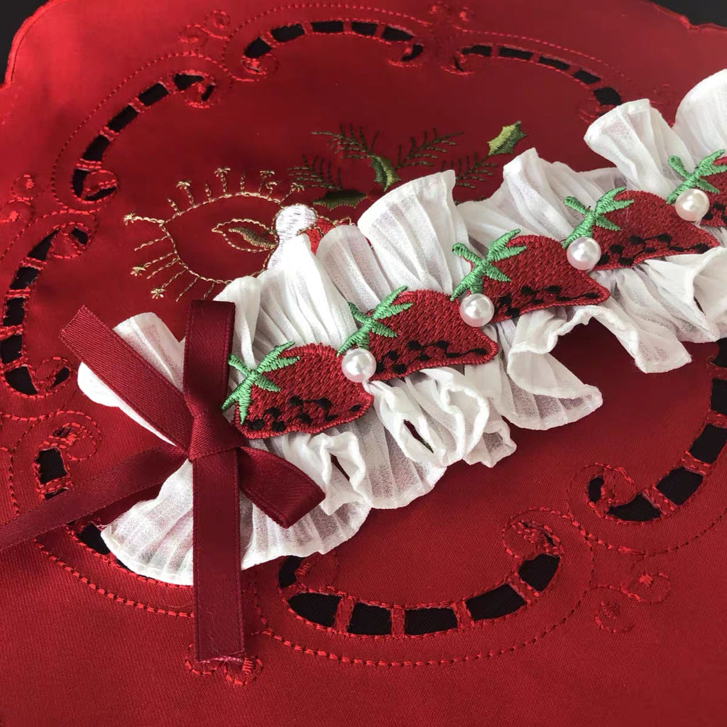 Handmade Strawberry Lolita Fashion Hairband - Premium  from Peiliee Shop - Just $16.90! Shop now at Peiliee Shop
