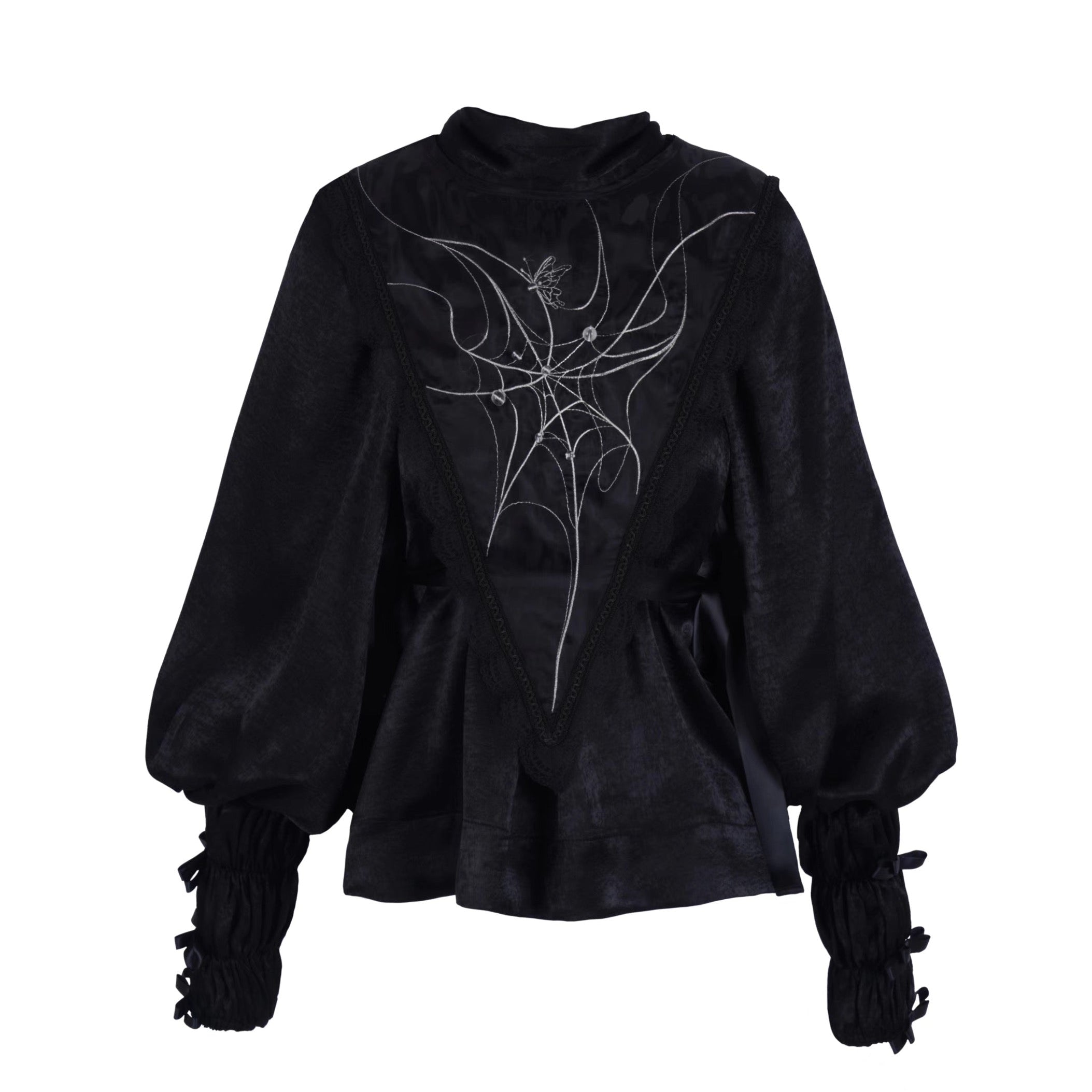 Get trendy with [Nololita Pre-order] After Rain Gothic Set with satin shirt and skirt -  available at Peiliee Shop. Grab yours for $42 today!