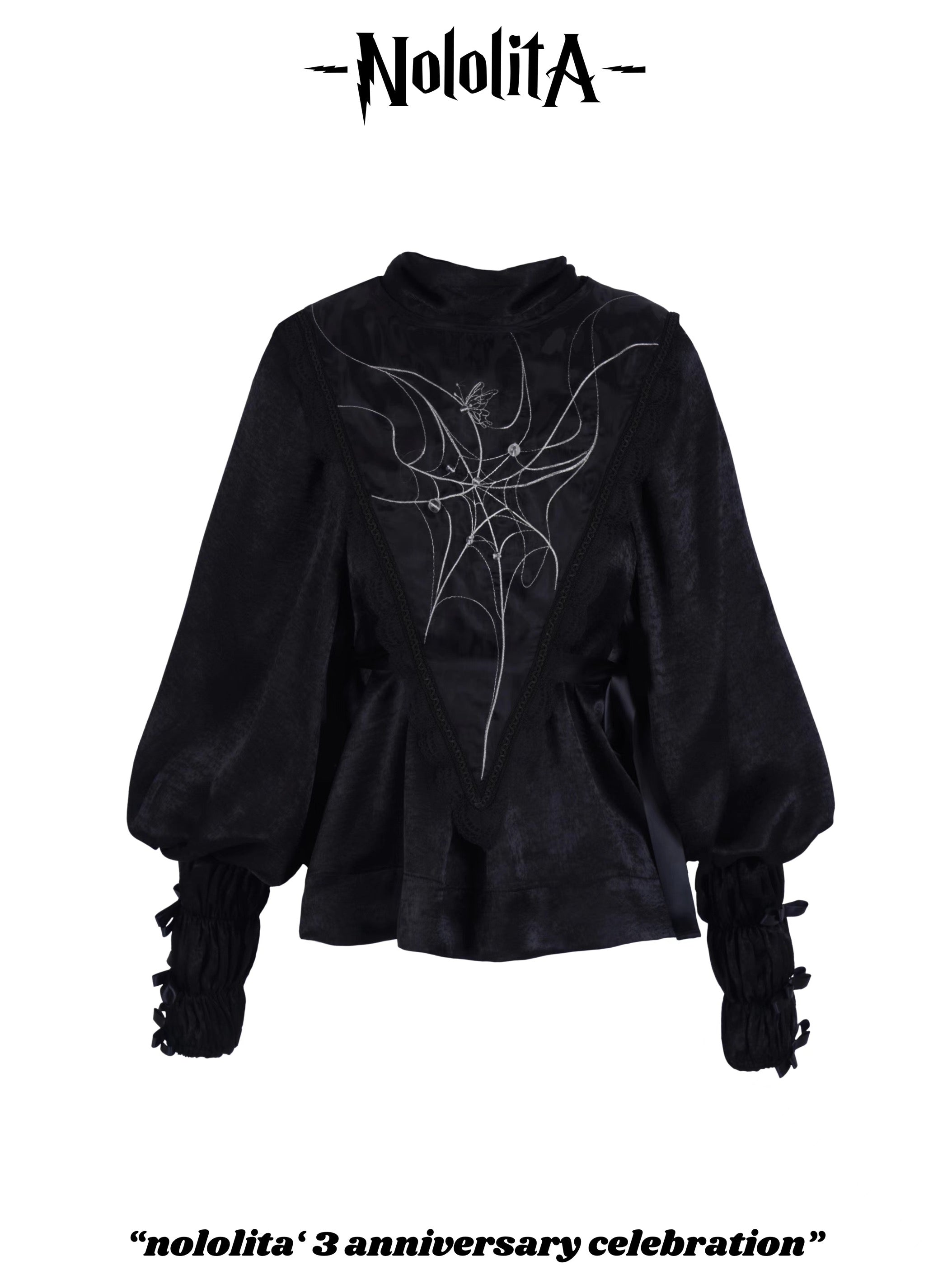 Get trendy with [Nololita Pre-order] After Rain Gothic Set with satin shirt and skirt -  available at Peiliee Shop. Grab yours for $42 today!
