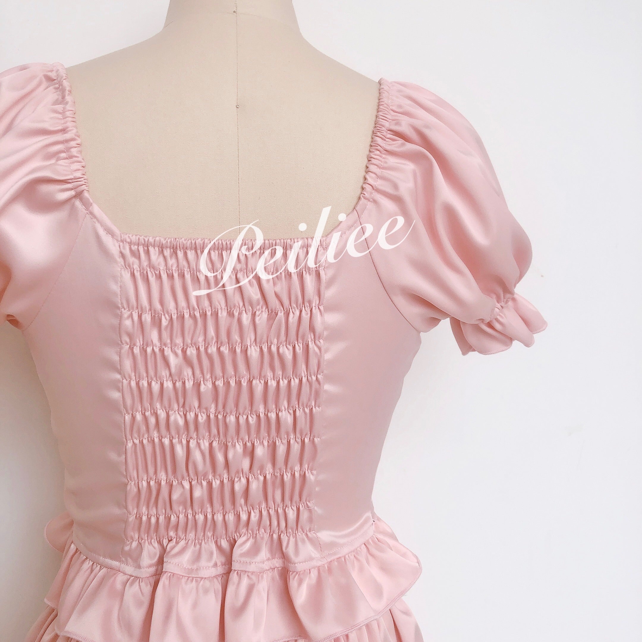 Get trendy with [Peiliee Design 5 years anniversary] Sakura Soft Satin Dress Set - Dresses available at Peiliee Shop. Grab yours for $45 today!