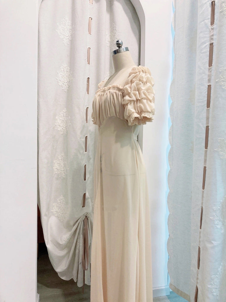 Get trendy with [Customized] Angelic Garden Vintage Gown Dress - Dress available at Peiliee Shop. Grab yours for $95 today!