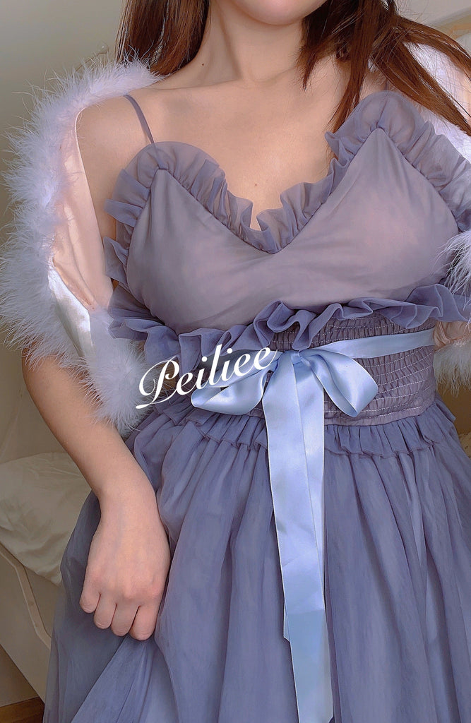 [SALE] Iris Pallida Lam Lavender Dress - Premium Dress from Peiliee Shop - Just $52! Shop now at Peiliee Shop