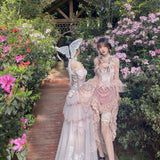 Get trendy with Sakura Dream Velvet Corset Top With Sleeves - Shirts & Tops available at Peiliee Shop. Grab yours for $55 today!