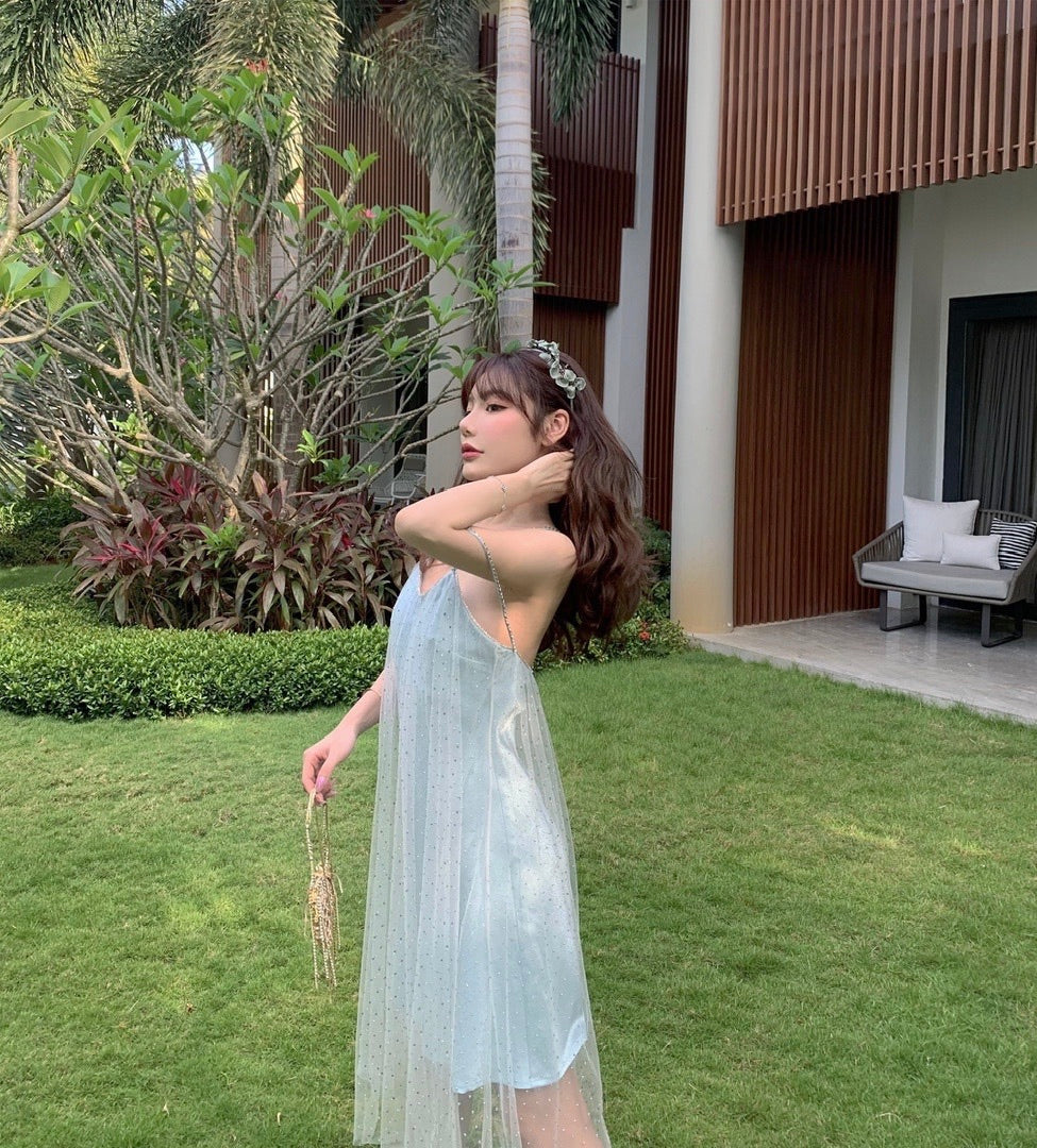 Get trendy with [SALE] Crystal Fairy Diamond Dress -  available at Peiliee Shop. Grab yours for $69 today!