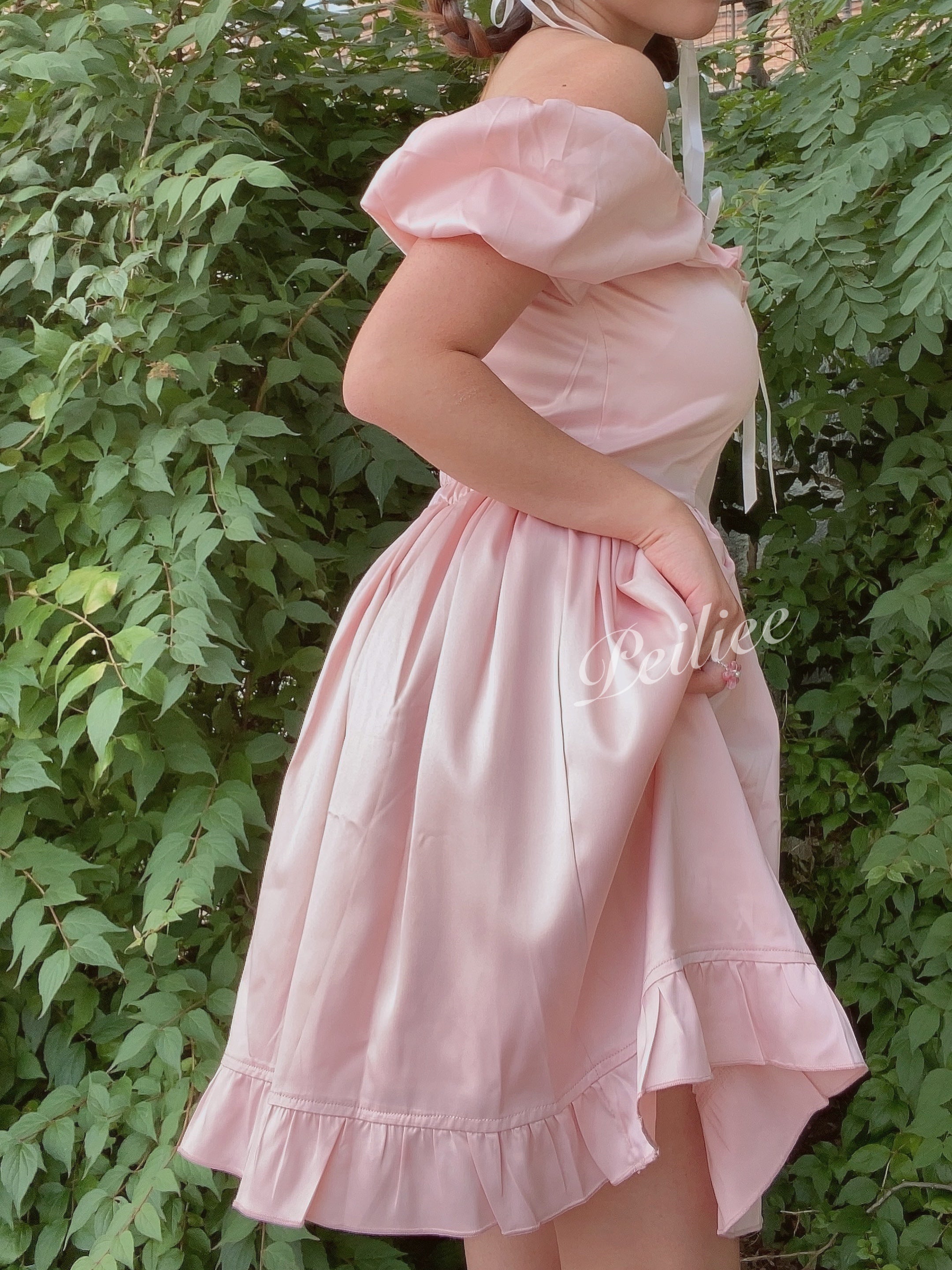 Get trendy with [Peiliee Design 5 years anniversary] Sakura Soft Satin Dress Set - Dresses available at Peiliee Shop. Grab yours for $45 today!
