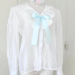 Get trendy with [Mid Season Sale] Cloudy Ribbon Handmade Shirt -  available at Peiliee Shop. Grab yours for $35 today!