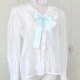 Get trendy with [Mid Season Sale] Cloudy Ribbon Handmade Shirt -  available at Peiliee Shop. Grab yours for $35 today!