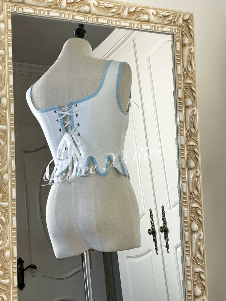Get trendy with [Handmade] Snow Angel Corset -  available at Peiliee Shop. Grab yours for $79.90 today!