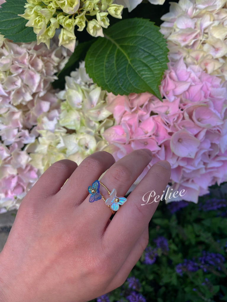 Butterfly garden ring - Premium  from Peiliee Shop - Just $14.00! Shop now at Peiliee Shop