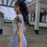 Get trendy with [Handmade] Snow Angel Corset -  available at Peiliee Shop. Grab yours for $79.90 today!