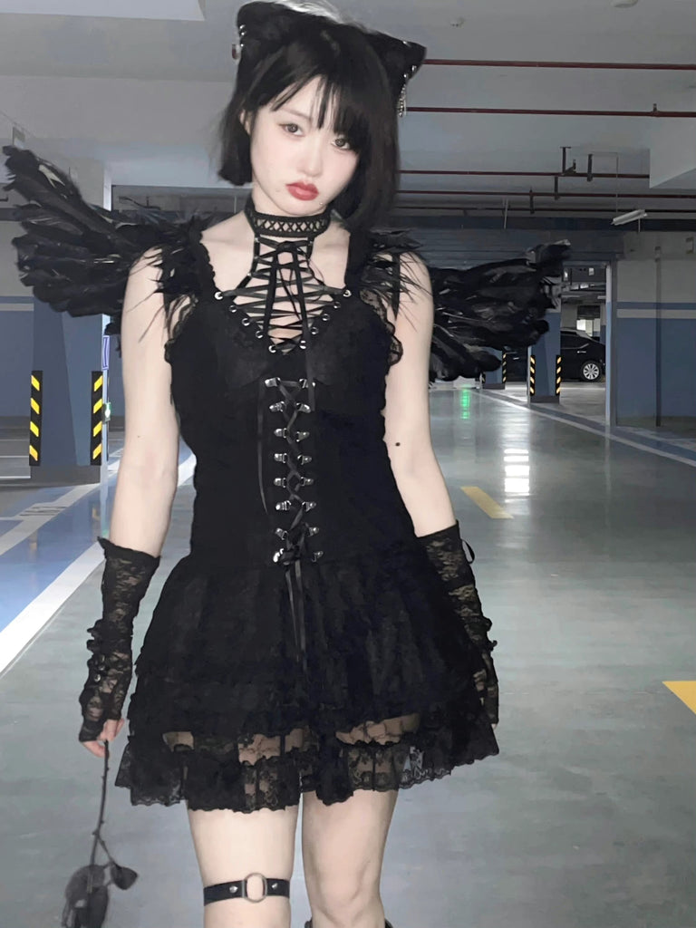 [Evil Tooth] Misa Misa Death Note Cosplay Lacr mini dress - Premium Dresses from Evil Tooth - Just $64.00! Shop now at Peiliee Shop