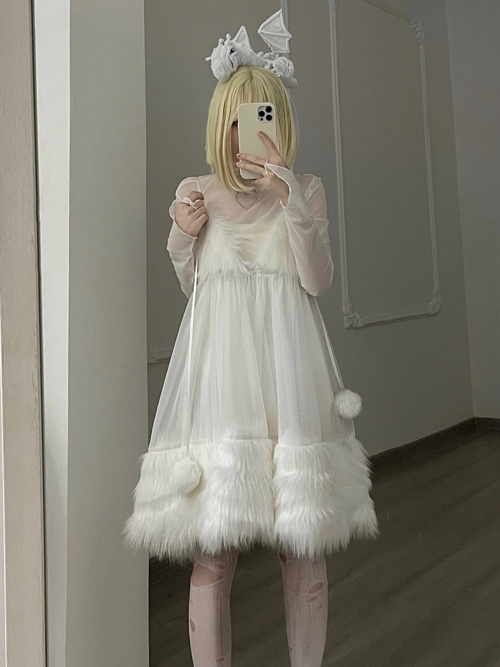 Get trendy with [Limited Edition NoLolita] Fine Snow Dress - Dresses available at Peiliee Shop. Grab yours for $69.90 today!