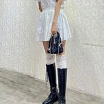 Get trendy with [Basic] Angelic Cloud Lace Cotton Over-knee socks - Stocking available at Peiliee Shop. Grab yours for $7.90 today!