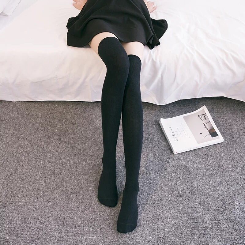 Get trendy with [Basic] Jk High School Girl OverKnees Socks -  available at Peiliee Shop. Grab yours for $8 today!