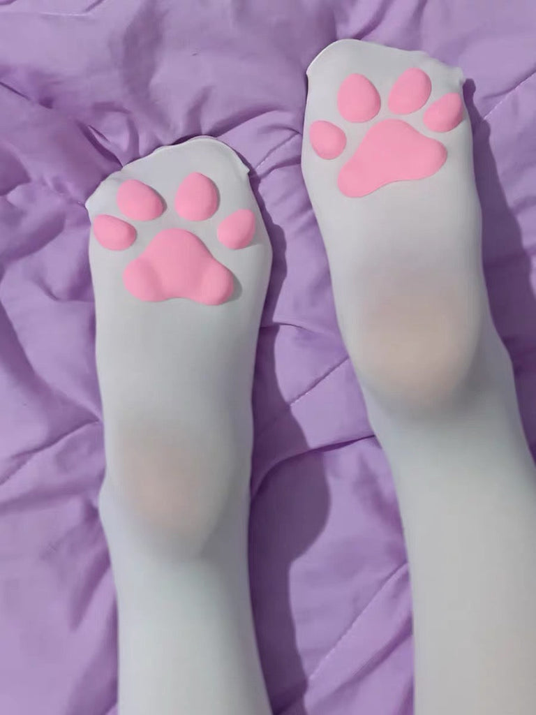 Get trendy with Kitty Paw 3D stocking over knee stockings - Socks available at Peiliee Shop. Grab yours for $14.99 today!