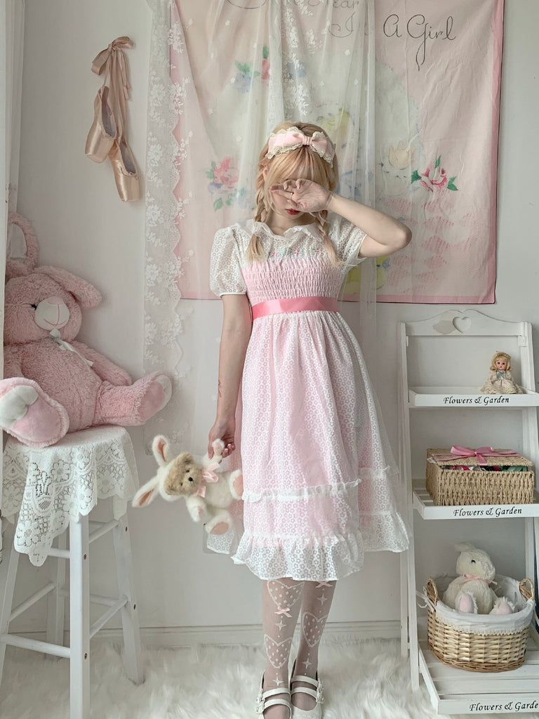 Get trendy with Rose Mist French Romantic Dress -  available at Peiliee Shop. Grab yours for $58 today!