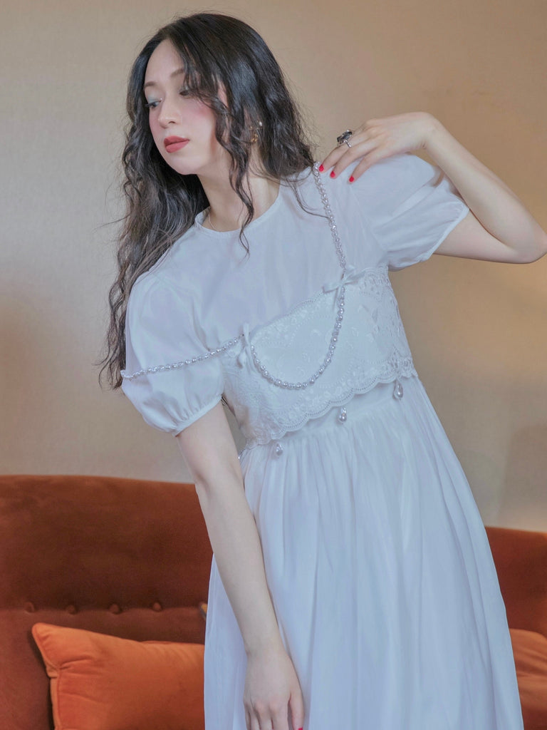 The Snow White vintage babydoll dress - Premium  from My Ghost - Just $69.90! Shop now at Peiliee Shop