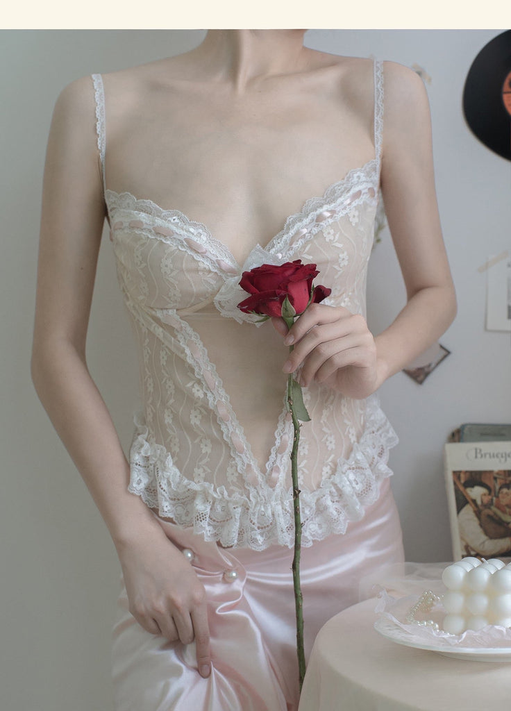 Get trendy with Rose By The Lake Lace Body -  available at Peiliee Shop. Grab yours for $39.90 today!