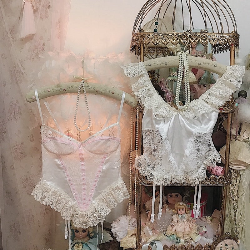 Get trendy with [Handmade] A Night In Paris Pink Vintage Lingerie Body -  available at Peiliee Shop. Grab yours for $55 today!